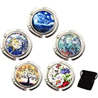 Creatiees 5pz Colgador Bolso Mesa Monedero- Bolso Gancho Redondo Plegable Cuelga Bolsos Mesa para Mujeres Niñas Bolsas…